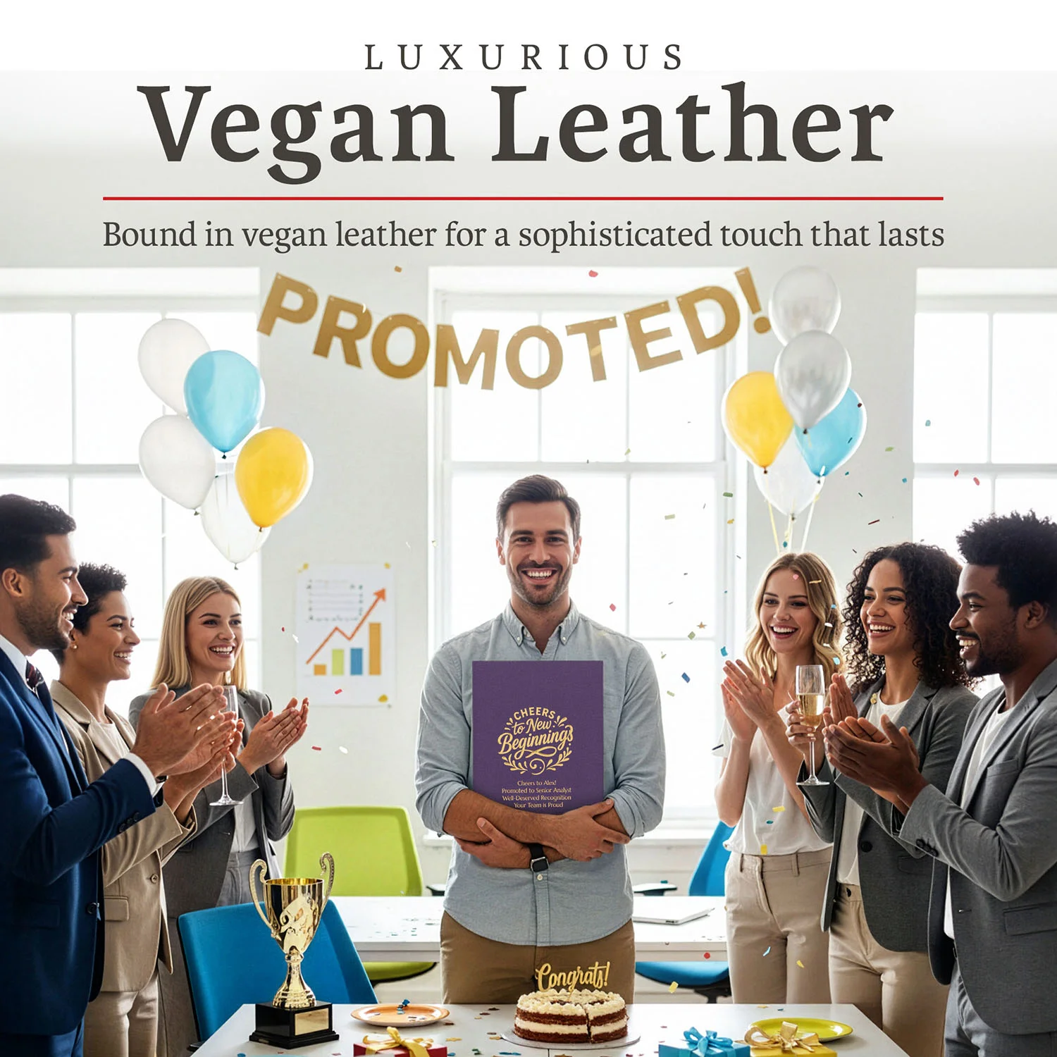 Personalized Multipurpose Guest Book - Cheers to New Beginnings (PURPLE)